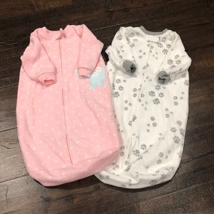 2 Carter’s Micro-fleece Sleep Bags for Baby